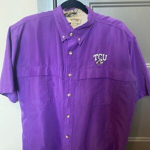 Vintage TCU 2011 Rosebowl size medium fishing shirt